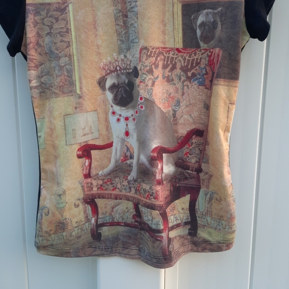 Vintage Y2K Royal Pug Graphic Tee | 6 Degrees | Size Medium - Picture 5 of 11